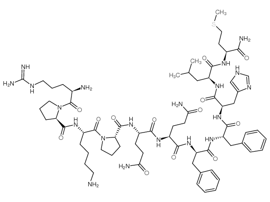 [D-Arg1,D-Pro2,D-Phe7,D-His9]-Substance P Structure