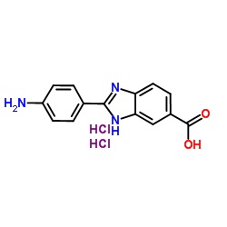 2-(4-AMINO-PHENYL)-1 H-BENZOIMIDAZOLE-5-CARBOXYLIC ACID DIHYDROCHLORIDE Structure