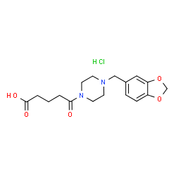 5-[4-(1,3-Benzodioxol-5-ylmethyl)piperazin-1-yl]-5-oxopentanoic acid hydrochloride Structure