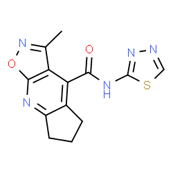 3-methyl-N-[(2E)-1,3,4-thiadiazol-2(3H)-ylidene]-6,7-dihydro-5H-cyclopenta[b][1,2]oxazolo[4,5-e]pyridine-4-carboxamide picture
