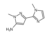 2-methyl-5-(1-methylimidazol-2-yl)pyrazol-3-amine Structure