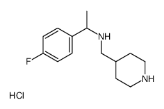 [1-(4-Fluoro-phenyl)-ethyl]-piperidin-4-ylmethyl-aminehydrochloride Structure