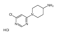 1-(6-氯-4-嘧啶基)-4-哌啶胺盐酸盐结构式