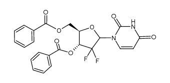 2'-deoxy-2',2'-difluorouridine-3',5'-dibenzoate Structure