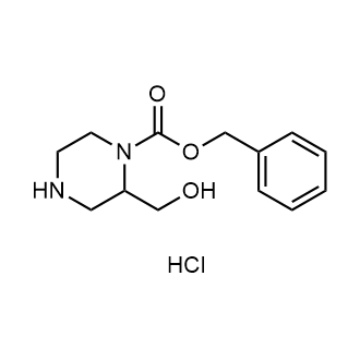 2-(羟甲基)哌嗪-1-羧酸苄酯(盐酸盐)结构式