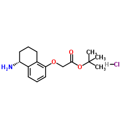 2-Methyl-2-propanyl {[(5R)-5-amino-5,6,7,8-tetrahydro-1-naphthalenyl]oxy}acetate hydrochloride (1:1)结构式