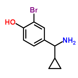 4-[Amino(cyclopropyl)methyl]-2-bromophenol结构式