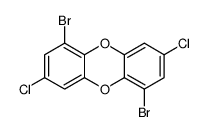 1,6-dibromo-3,8-dichlorodibenzo-p-dioxin Structure