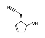 trans-2-cyanomethylcyclopent-3-en-1-ol Structure