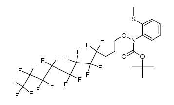 tert-butyl 2-(methylthio)phenyl(3-perfluorooctylpropoxy)carbamate Structure