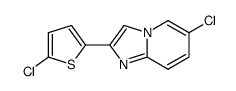 6-chloro-2-(5-chlorothiophen-2-yl)imidazo[1,2-a]pyridine Structure