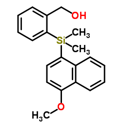 2-[(4-Methoxy-1-naphthyl)dimethylsilyl]benzyl alcohol structure