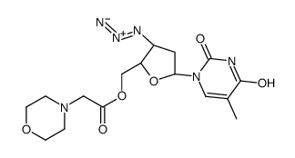 [(2S,3S,5R)-3-azido-5-(5-methyl-2,4-dioxopyrimidin-1-yl)oxolan-2-yl]methyl 2-morpholin-4-ylacetate结构式