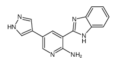 3-(1H-benzimidazol-2-yl)-5-(1H-pyrazol-4-yl)pyridin-2-ylamine Structure