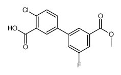 2-chloro-5-(3-fluoro-5-methoxycarbonylphenyl)benzoic acid结构式