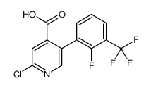 2-chloro-5-[2-fluoro-3-(trifluoromethyl)phenyl]pyridine-4-carboxylic acid Structure