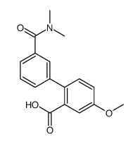 2-[3-(dimethylcarbamoyl)phenyl]-5-methoxybenzoic acid结构式