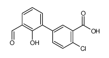 2-chloro-5-(3-formyl-2-hydroxyphenyl)benzoic acid Structure