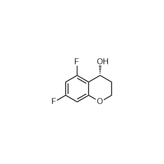 (R)-5,7-二氟四氢苯并吡喃-4-醇结构式