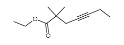 ethyl 2,2-dimethyl-4-heptynoate Structure