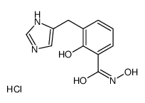 N,2-dihydroxy-3-(1H-imidazol-5-ylmethyl)benzamide,hydrochloride结构式