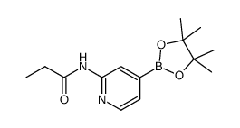 N-(4-(4,4,5,5-tetramethyl-1,3,2-dioxaborolan-2-yl)pyridin-2-yl)propionamide structure