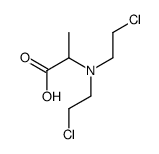 2-[bis(2-chloroethyl)amino]propanoic acid Structure