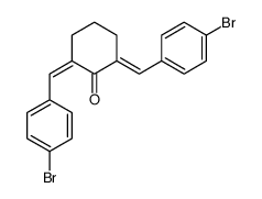 2,6-bis[(4-bromophenyl)methylidene]cyclohexan-1-one Structure