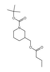 t-butyl (R,S)-3-[(butyryloxy)methyl]-1-piperidine-carboxylate Structure