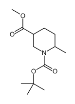 3-甲基 6-甲基哌啶-1,3-二羧酸-1-叔丁酯结构式