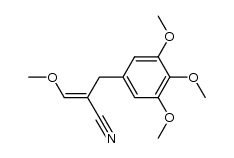 β-methoxy-α-3,4,5-trimethoxybenzylacrylonitrile结构式
