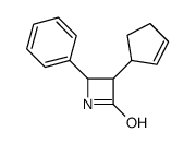 3-cyclopent-2-en-1-yl-4-phenylazetidin-2-one结构式