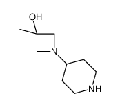 3-Methyl-1-(piperidin-4-yl)azetidin-3-ol Structure