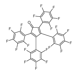2,3,4,5-tetrakis(2,3,4,5,6-pentafluorophenyl)cyclopenta-2,4-dien-1-one Structure