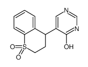 5-(1,1-dioxo-3,4-dihydro-2H-thiochromen-4-yl)-1H-pyrimidin-6-one结构式