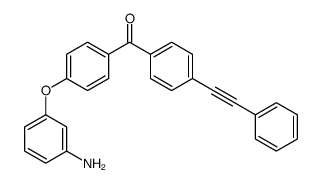 [4-(3-aminophenoxy)phenyl]-[4-(2-phenylethynyl)phenyl]methanone Structure