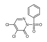 2-(benzenesulfonyl)-4,5-dichloropyridazin-3-one结构式