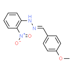 p-Anisaldehyde o-nitrophenyl hydrazone结构式