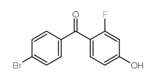 (4-溴苯基)(2-氟-4-羟基苯基)甲酮结构式