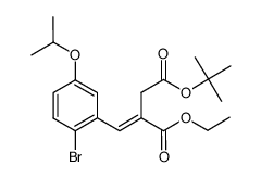 tert-Butyl (E)-4-(2'-bromo-5'-isopropoxyphenyl)-3-ethoxycarbonyl-3-butenoate结构式