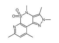 2H-2,3,4,7,9-Pentamethyl-2,4-dihydropyrazolo(4,3-c)pyrido(3,2-e)-1,2-t hiazine-5,5-dioxide Structure