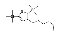 (3-hexyl-5-trimethylsilylthiophen-2-yl)-trimethylsilane结构式