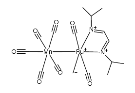 [(CO)5Mn-Ru(Me)(CO)2(N,N'-diisopropyl-1,4-diaza-1,3-butadiene)]结构式