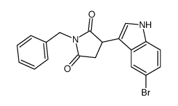 1-benzyl-3-(5-bromo-1H-indol-3-yl)pyrrolidine-2,5-dione结构式