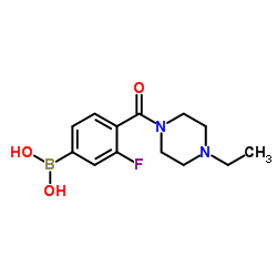 4-(4-ethylpiperazine-1-carbonyl)-3-fluorophenylboronic acid Structure