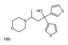 3-morpholin-4-ium-4-yl-1,1-di(thiophen-3-yl)butan-1-ol,bromide结构式