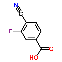 3-fluoro-4-cyanobenzoic acid structure