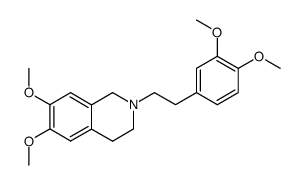 N-(3,4-dimethoxy-β-phenethyl)-6,7-dimethoxy-1,2,3,4-tetrahydroisoquinoline结构式