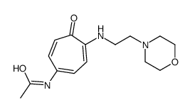 N-[4-[(2-Morpholinoethyl)amino]-5-oxo-1,3,6-cycloheptatrien-1-yl]acetamide structure