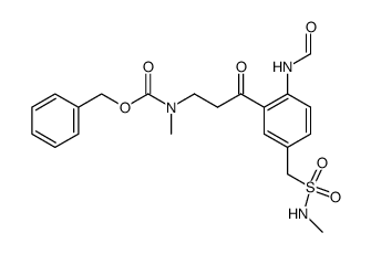[3-(2-formylamino-5-methylsulphamoylmethylphenyl)-3-oxopropyl]methylcarbamic acid benzyl ester Structure